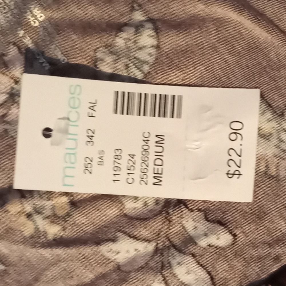 Brown floral top - Picture 3 of 3